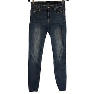 AllSaints Grace Skinny Jeans Mid Wash High Rise Stretch Denim Jean Pants sz 30